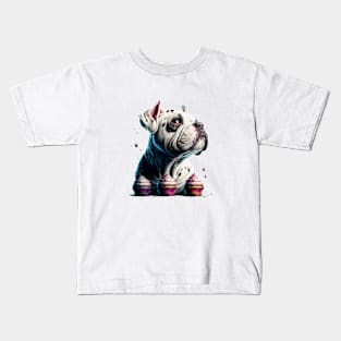 Dog and Cupcakes Kids T-Shirt